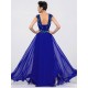 A-Line V-Neck Applique Long Blue Chiffon Prom Evening Formal Party Dresses ED010650 A-Line V-Neck Applique Long Blue Chiffon Prom Evening Formal Party Dresses ED010650