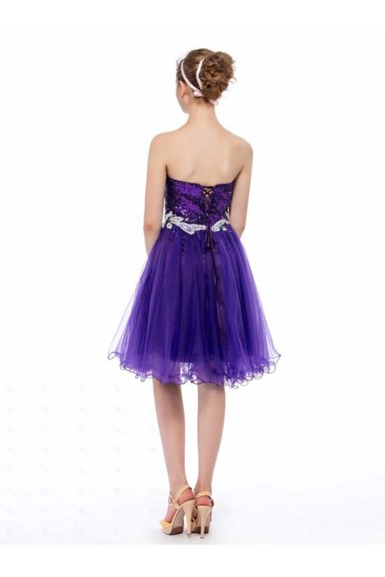 A-Line Strapless Short Purple Sequin Prom Evening Formal Party Dresses ED010652 A-Line Strapless Short Purple Sequin Prom Evening Formal Party Dresses ED010652
