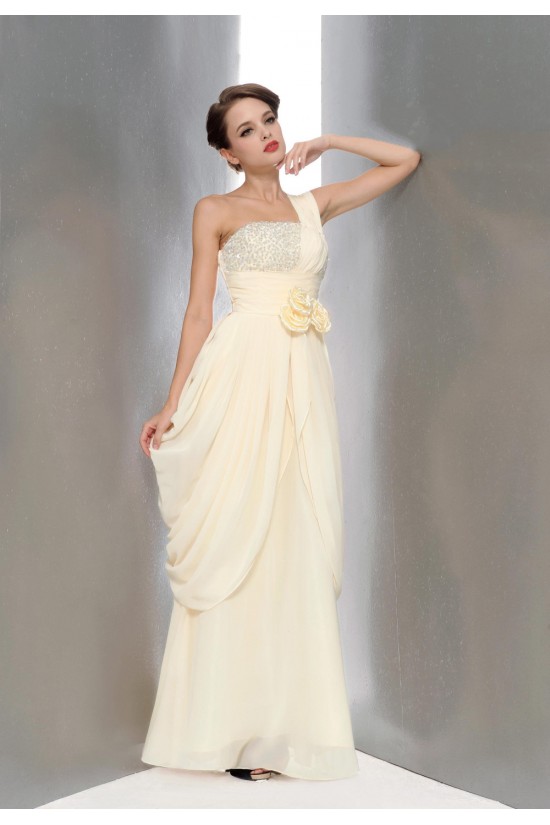 Column One-Shoulder Beaded Long Chiffon Prom Evening Formal Party Dresses ED010655 Column One-Shoulder Beaded Long Chiffon Prom Evening Formal Party Dresses ED010655