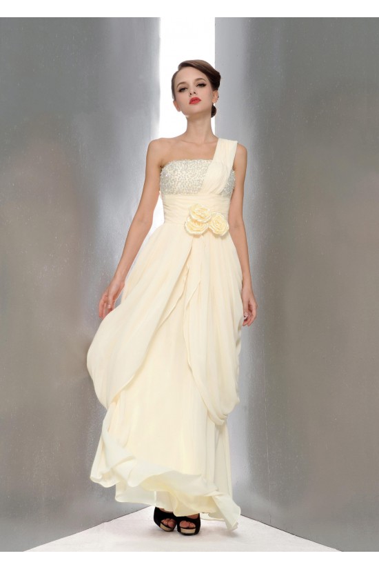 Column One-Shoulder Beaded Long Chiffon Prom Evening Formal Party Dresses ED010655 Column One-Shoulder Beaded Long Chiffon Prom Evening Formal Party Dresses ED010655