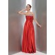 A-Line Strapless Beaded Long Red Prom Evening Formal Party Dresses ED010656