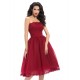 A-Line Strapless Short Tulle Prom Evening Formal Party Dresses ED010658