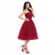 A-Line Strapless Short Tulle Prom Evening Formal Party Dresses ED010658