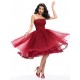 A-Line Strapless Short Tulle Prom Evening Formal Party Dresses ED010658