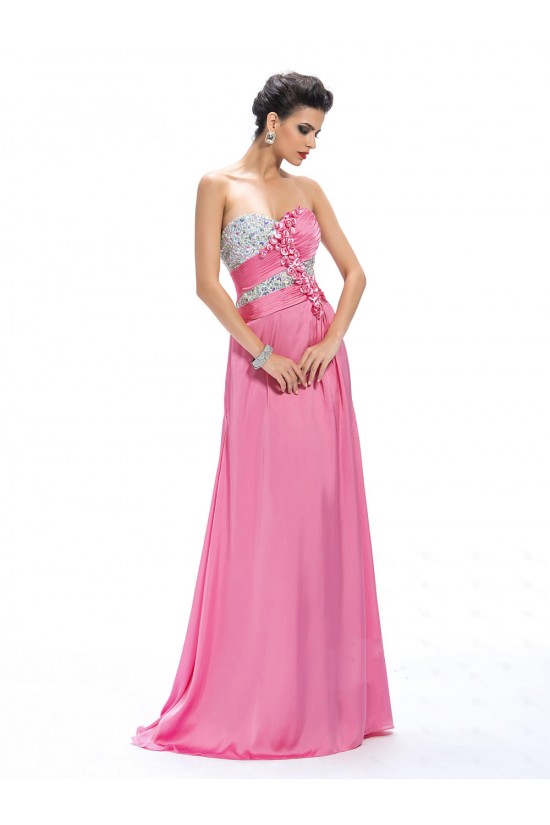 A-Line Sweetheart Beaded Long Pink Prom Evening Formal Party Dresses ED010659 A-Line Sweetheart Beaded Long Pink Prom Evening Formal Party Dresses ED010659