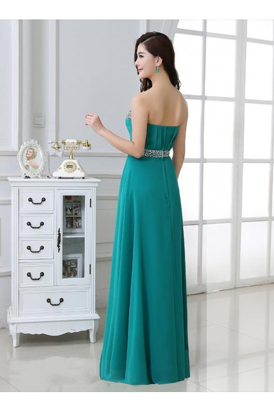 A-Line Strapless Beaded Long Chiffon Prom Evening Formal Party Dresses ED010663 A-Line Strapless Beaded Long Chiffon Prom Evening Formal Party Dresses ED010663