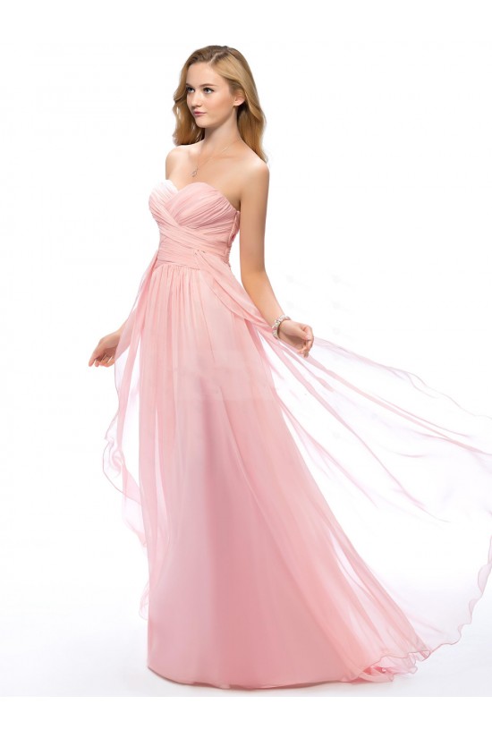 A-Line Sweetheart Long Pink Chiffon Prom Evening Formal Party Dresses ED010665 A-Line Sweetheart Long Pink Chiffon Prom Evening Formal Party Dresses ED010665