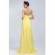 A-Line Straps Sleeveless Beaded Long Yellow Chiffon Prom Evening Formal Party Dresses ED010671 A-Line Straps Sleeveless Beaded Long Yellow Chiffon Prom Evening Formal Party Dresses ED010671