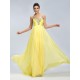 A-Line Straps Sleeveless Beaded Long Yellow Chiffon Prom Evening Formal Party Dresses ED010671 A-Line Straps Sleeveless Beaded Long Yellow Chiffon Prom Evening Formal Party Dresses ED010671