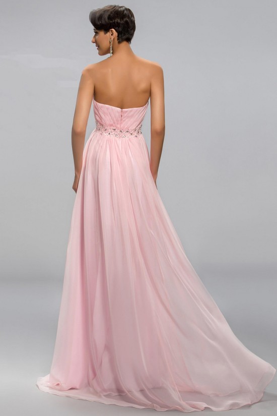 Empire Strapless Beaded Long Pink Chiffon Prom Evening Formal Party Dresses Maternity Evening Dresses ED010687 Empire Strapless Beaded Long Pink Chiffon Prom Evening Formal Party Dresses Maternity Evening Dresses ED010687