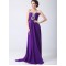 Sheath/Column Sweetheart Beaded Long Purple Chiffon Prom Evening Formal Party Dresses ED010700