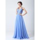 A-Line V-Neck Beaded Long Chiffon Prom Evening Formal Party Dresses ED010704
