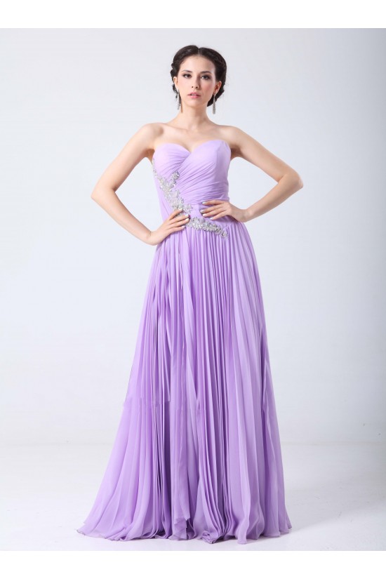 A-Line Sweetheart Pleated Beaded Long Chiffon Prom Evening Formal Party Dresses ED010707 A-Line Sweetheart Pleated Beaded Long Chiffon Prom Evening Formal Party Dresses ED010707