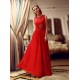 A-Line Jewel Beaded Long Red Lace and Chiffon Prom Evening Formal Party Dresses ED010709