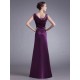 Sheath Beaded Long Purple Prom Evening Formal Party Dresses ED010715