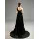 A-Line One-Shoulder Beaded Long Black Chiffon Prom Evening Formal Party Dresses ED010721 A-Line One-Shoulder Beaded Long Black Chiffon Prom Evening Formal Party Dresses ED010721
