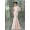 Trumpet/Mermaid One-Shoulder Sequin Long Pink Chiffon Prom Evening Formal Party Dresses ED010723
