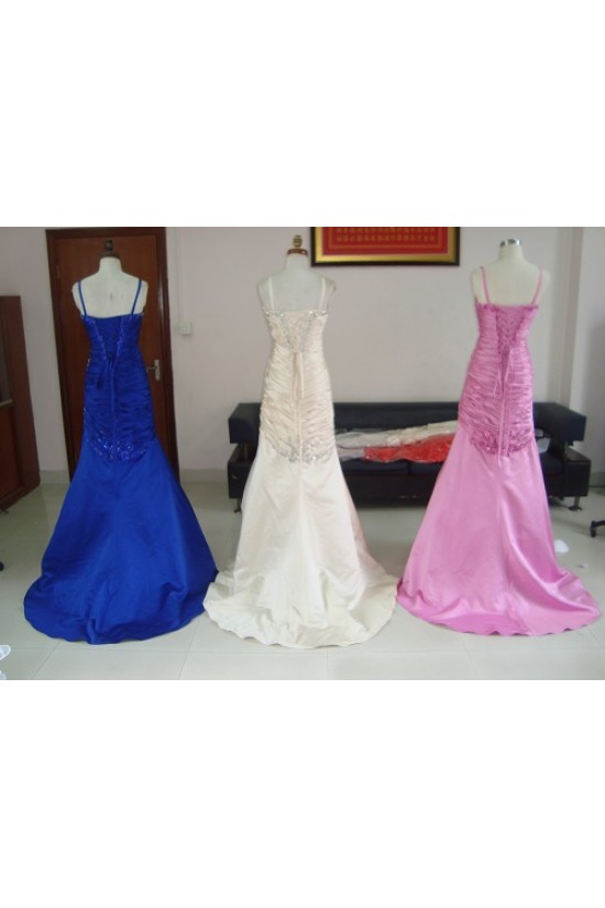 Trumpet/Mermaid Spaghetti Strap Sequin Long Prom Evening Formal Party Dresses ED010729