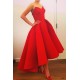 Real Pictures Strapless A-Line High Low Red Prom Dresses ED010737 Real Pictures Strapless A-Line High Low Red Prom Dresses ED010737