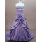 A-Line Strapless Court Train Long Prom Evening Formal Party Dresses ED010766