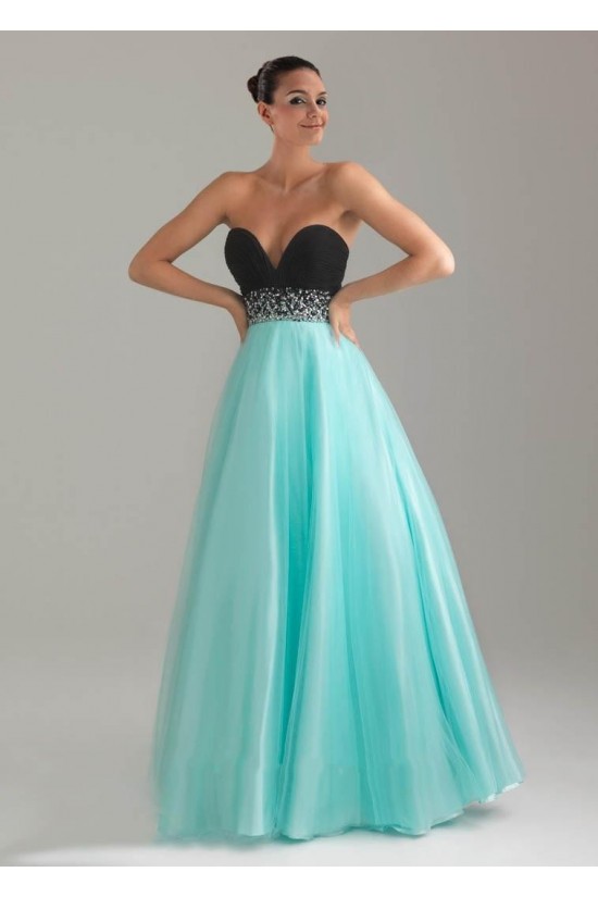 A-Line Sweetheart Black Blue Beaded Floor Length Prom Evening Dresses ED010773 A-Line Sweetheart Black Blue Beaded Floor Length Prom Evening Dresses ED010773