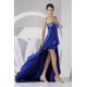 High Low Sweetheart Beaded Blue Prom Evening Dresses ED010779