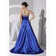 High Low Sweetheart Beaded Blue Prom Evening Dresses ED010779