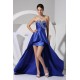 High Low Sweetheart Beaded Blue Prom Evening Dresses ED010779