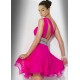 A-Line One-Shoulder Short Pink Cocktail Homecoming Prom Evening Dresses ED010781