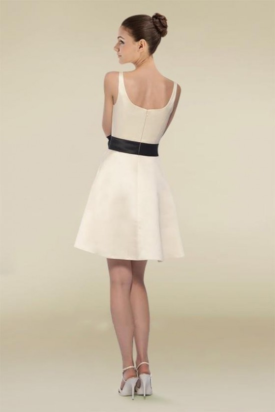 A-Line Bateau Short Prom Evening Bridesmaid Dresses ED010793