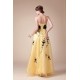 A-Line Strapless Black Yellow Long Prom Evening Dresses ED010799 A-Line Strapless Black Yellow Long Prom Evening Dresses ED010799