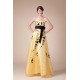 A-Line Strapless Black Yellow Long Prom Evening Dresses ED010799 A-Line Strapless Black Yellow Long Prom Evening Dresses ED010799