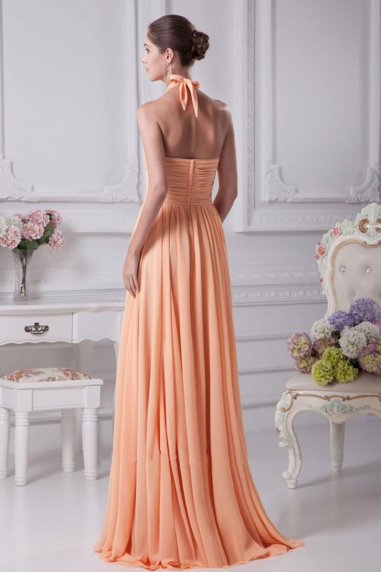 A-Line Halter Beaded Long Chiffon Prom Evening Dresses ED010805 A-Line Halter Beaded Long Chiffon Prom Evening Dresses ED010805