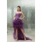 High Low Sweetheart Beaded Purple Prom Evening Dresses ED010806