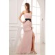 Sheath Strapless Split-Front Long Chiffon Prom Evening Dresses ED010808 Sheath Strapless Split-Front Long Chiffon Prom Evening Dresses ED010808