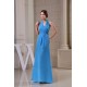A-Line Halter Long Blue Chiffon Prom Evening Bridesmaid Dresses ED010819 A-Line Halter Long Blue Chiffon Prom Evening Bridesmaid Dresses ED010819