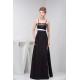 A-Line Spaghetti Strap Long Black Prom Evening Dresses ED010823