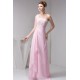 A-Line One-Shoulder Long Pink Chiffon Prom Evening Dresses ED010826 A-Line One-Shoulder Long Pink Chiffon Prom Evening Dresses ED010826