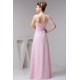 A-Line One-Shoulder Long Pink Chiffon Prom Evening Dresses ED010826 A-Line One-Shoulder Long Pink Chiffon Prom Evening Dresses ED010826