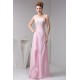 A-Line One-Shoulder Long Pink Chiffon Prom Evening Dresses ED010826 A-Line One-Shoulder Long Pink Chiffon Prom Evening Dresses ED010826