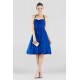 A-Line Halter Short Blue Chiffon Prom Evening Dresses ED010840