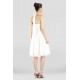 A-Line Halter Short White Chiffon Prom Evening Dresses ED010846