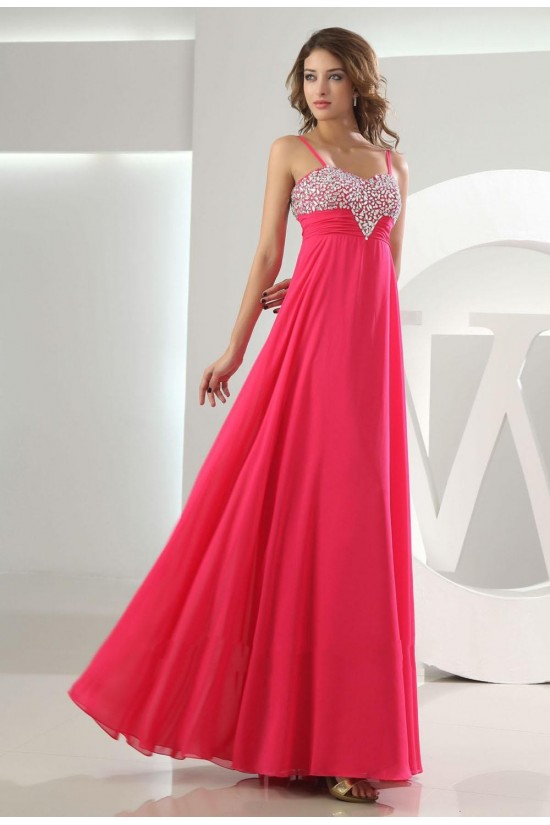 A-Line Spaghetti Strap Beaded Long Chiffon Prom Evening Formal Dresses ED010859 A-Line Spaghetti Strap Beaded Long Chiffon Prom Evening Formal Dresses ED010859