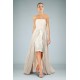 High Low Strapless Lace and Chiffon Prom Evening Formal Dresses ED010861