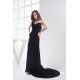 Long Black V-Neck Sweep Train Chiffon Prom Evening Formal Dresses ED010871 Long Black V-Neck Sweep Train Chiffon Prom Evening Formal Dresses ED010871