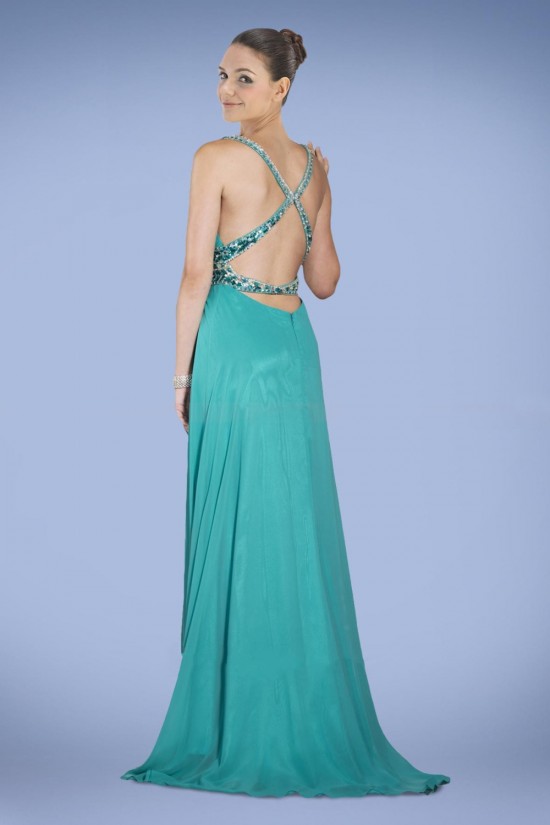 A-Line V-Neck Beaded Long Chiffon Prom Evening Formal Dresses ED010896 A-Line V-Neck Beaded Long Chiffon Prom Evening Formal Dresses ED010896