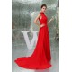 A-Line High-Neck Long Red Chiffon Prom Evening Formal Dresses ED010924 A-Line High-Neck Long Red Chiffon Prom Evening Formal Dresses ED010924