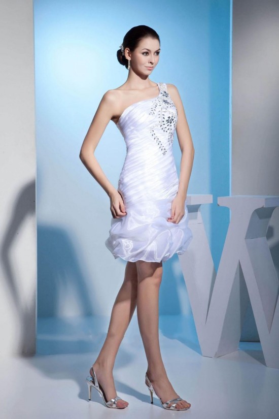 Short White Beaded Prom Evening Formal Dresses ED010937 Short White Beaded Prom Evening Formal Dresses ED010937