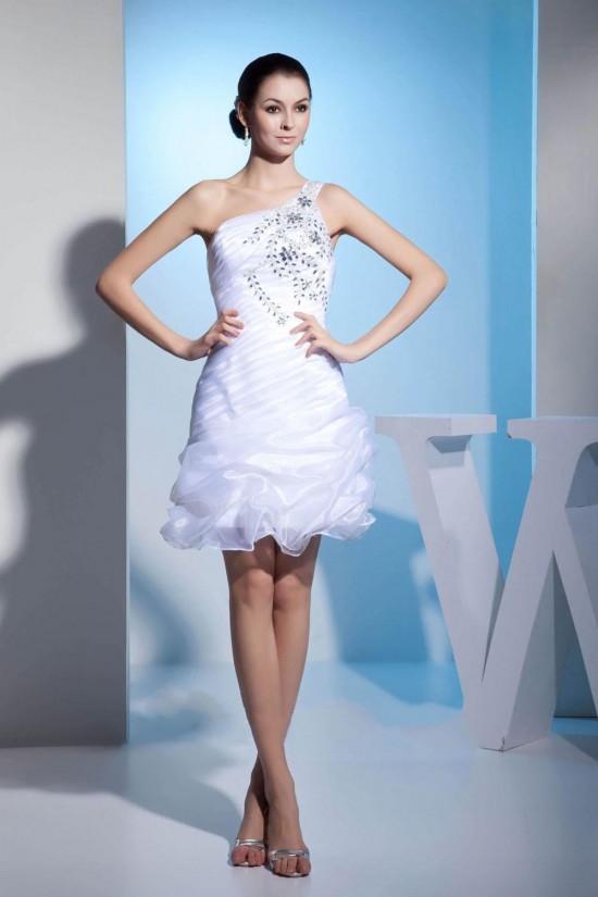 Short White Beaded Prom Evening Formal Dresses ED010937 Short White Beaded Prom Evening Formal Dresses ED010937