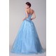 A-Line Strapless Beaded Long Blue Prom Evening Formal Dresses ED010941